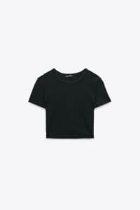 crop top noir Zara