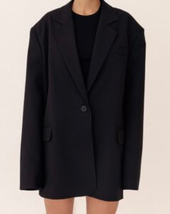 Oversized blazer noir Bazilika