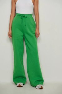 Pantalon de survêtement brossé jambe droite bio vert NA-KD