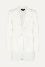 Blazer Piko en crêpe de soie mélangée blanc Isabel Marant