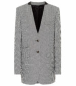 Blazer en laine pied de poule noir et blanc Givenchy