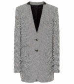 Blazer en laine pied de poule noir et blanc Givenchy