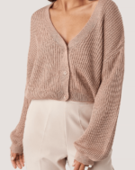 Biologique cardigan à manches volume beige NA-KD