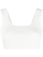 Haut crop blanc en maille nervurée 12 Storeez