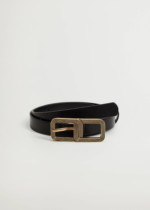 Ceinture deux boucles noir Mango