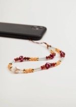 Collier perles smartphone Mango