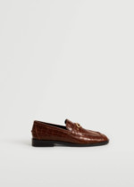 Moccasins cuir brun Mango