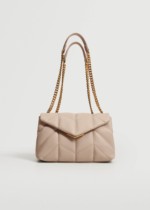 Sac chaîne matelassé beige Mango