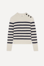 Bash Paris Sean Striped Sailor Sweater in Dark Blue