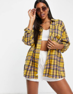 Chemise oversize à carreaux jaune I saw it first