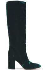 Rossi Regan Velvet Knee High Boots in Emerald