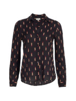 L'Agence fashion Holly Muted Lipstick Print Blouse