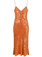 Robe Delirium à sequin orange Galvan