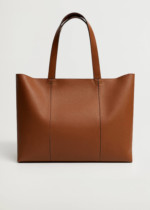 Sac shopper couture camel Mango