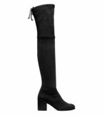 Stuart Weitzman Kirstie 90 Suede Over-The-Knee Boots in Black