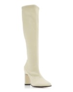 Wandler Lesley Leather Knee-high Boots in Cream