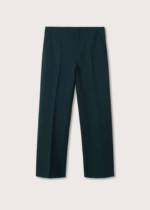 Pantalon droit taille haute vert Mango