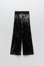 Pantalon en maille à paillettes Zara