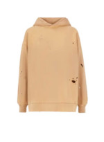 ACNE STUDIOS Hoodie détails ajourés en coton Marron