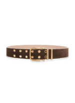 BY FAR Ceinture Duo en suède Marron