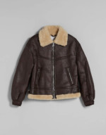 Blouson double face brun Bershka