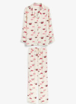 7 Ensemble de pyjama long motif lèvres