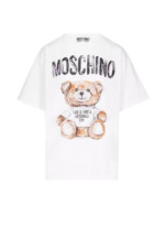 MOSCHINO T-shirt à logo en coton Blanc