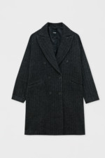 Manteau en laine chevron Pull & Bear