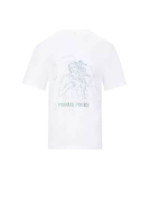 PRIVATE POLICY T-shirt Aphrodite Line Art en coton Blanc