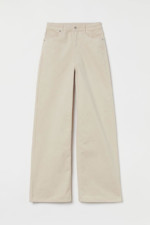 Pantalon en velours côtelé blanc H&M