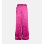 5 Pantalon fluide rose à pois oranges