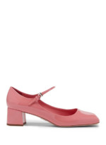 Babies en cuir roses Prada via Printemps