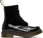 Bottes en cuir verni noires 1460 Dr Martens