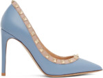 Escarpins bleus et roses Rockstud Valentino Garavani