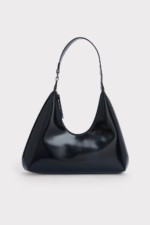 2 Amber en cuir demi-verni noir By Far