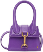 Sac 'Le Chiquito Montagne' mauve en cuir Jacquemus