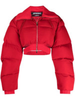 Veste matelassée crop rouge Jacquemus