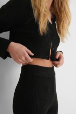 2 cardigan court noir NA-KD