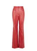 5 Pantalon taille haute similicuir rouge Liya via Printemps