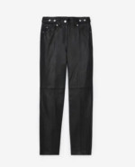 4 Pantalon cuir noir détail ceinture The Kooples