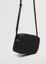 Sac bandoulière noir à logo Mango