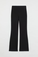 Pantalon stretch évasé noir h&m