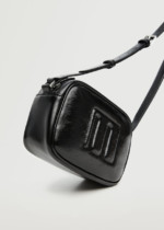 Sac bandoulière noir à logo Mango