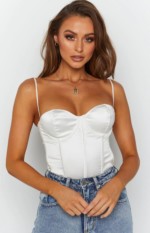 Corset satin blanc BB X GRACIE