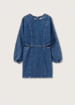 Robe denim ouvertures