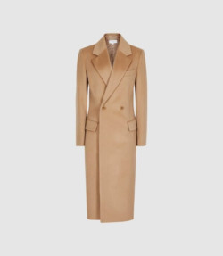 Sabel Slim coat beige Reiss