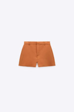 Jupe-short à passant orange Zara