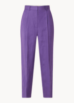 Pantalon court taille haute Bernard coupe droite avec détail plissé mauve Sandro