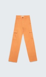 Pantalon regular coupe cargo orange Stradivarius
