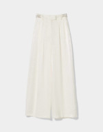 Pantalon wide leg lacé brillant strass blanc Bershka